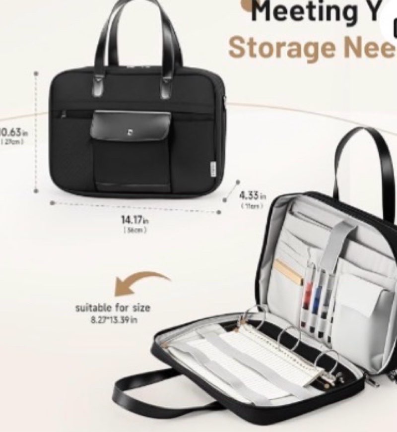 LOEUO 3 Ring Binder with Zipper Fits 500 Sheets, 2 Inch Zipper Binder 3 Ring with Shoulder Strap, Bi