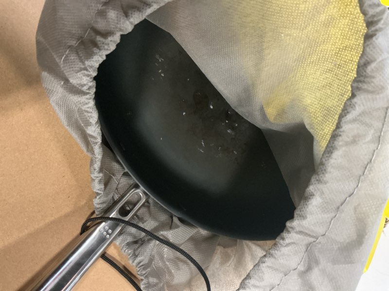 Condition photo showing As Is for misen carbon nonstick™ frying pan – carbon steel pan, naturally nonstick no-coating surface, ultra-durable & oven-safe, induction & gas compatible - 8 inch