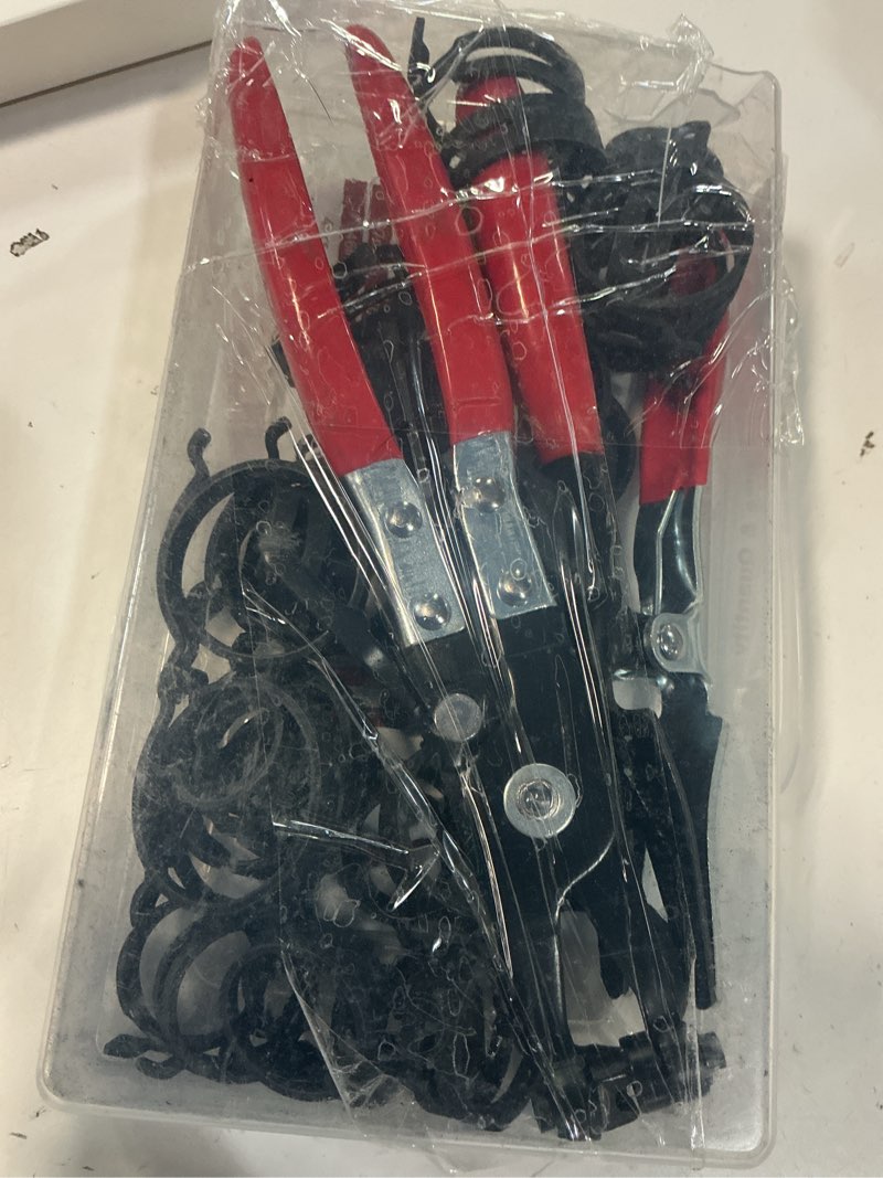 Condition photo showing Good Condition for 42pcs 24-46mm spring hose clamps with swivel flat hose clamp plier hose removal pliers assortment kits -10 large sizes fuel line clamps made of chrome vanadium steel