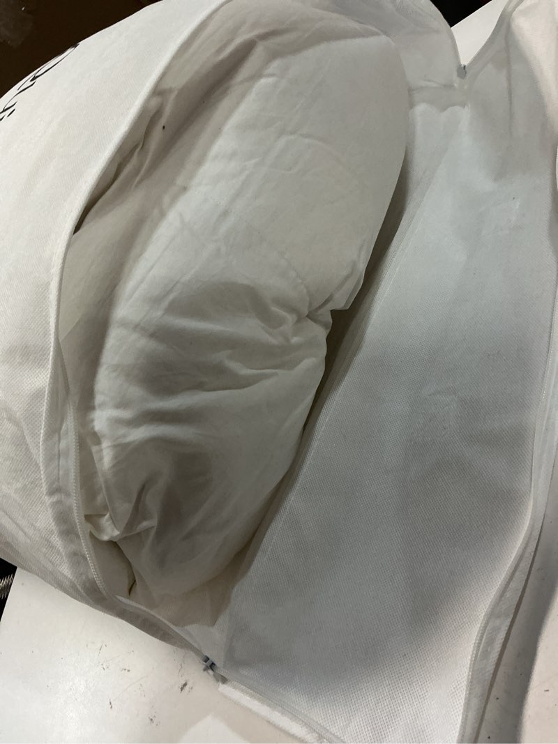 Condition photo showing As Is for ultra warm premium down comforter, king/cal king, down
