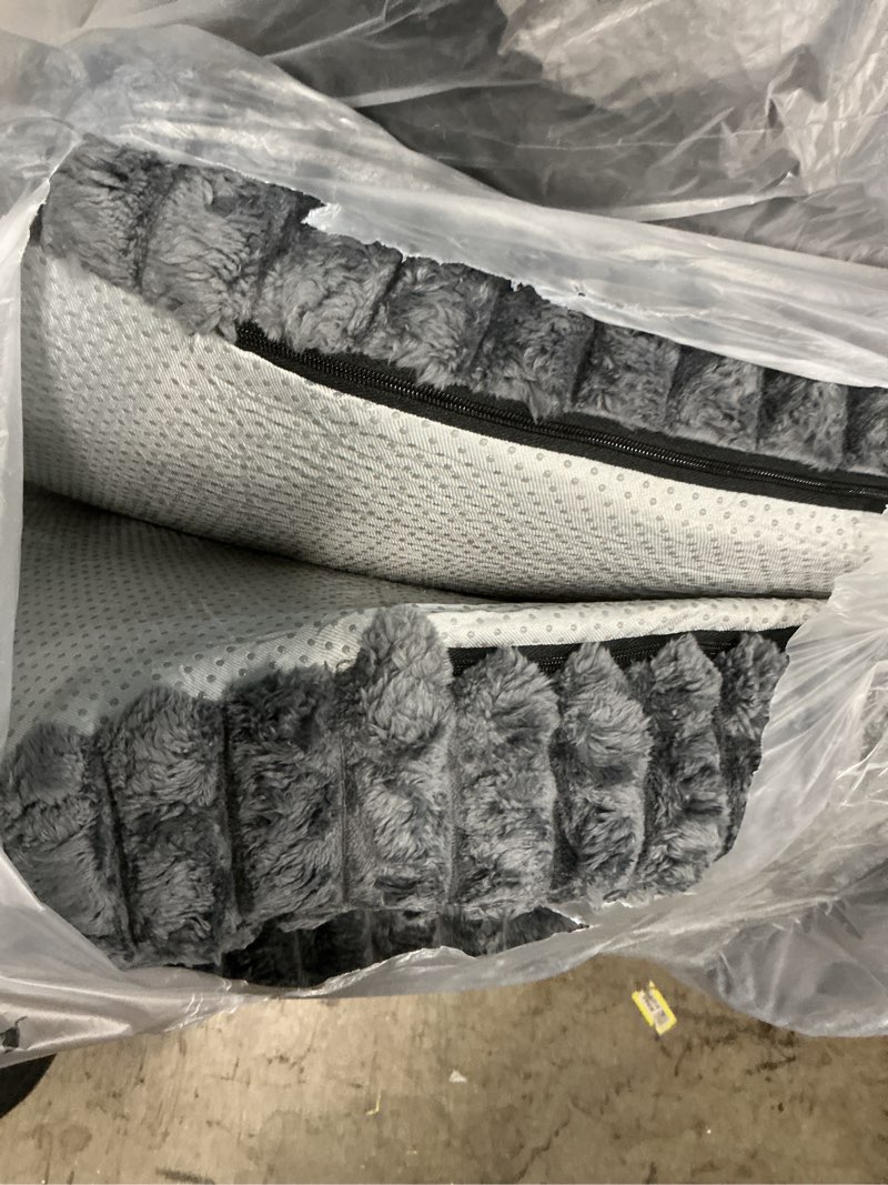 Condition photo showing As Is for INVENHO Foldable Human Dog Bed, Orthopedic Egg-Crate Memory Foam Human Sized Dog Bed for Adult with Washable Removable Cover & Nonskid Bottom 72"x 44"x 10" Grey