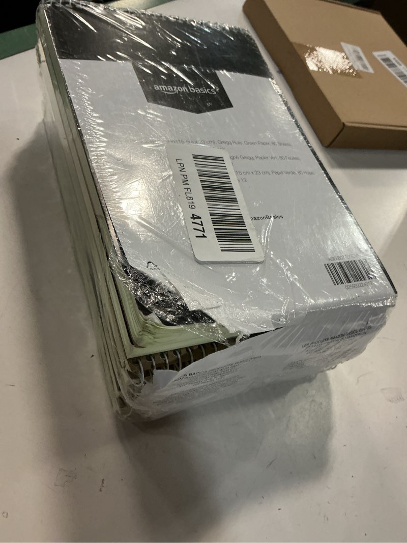 Condition photo showing Good Condition for amazon basics steno books, gregg rule, green paper, 80 sheets, 6" x 9", 12-pack 12 count (pack of 1)