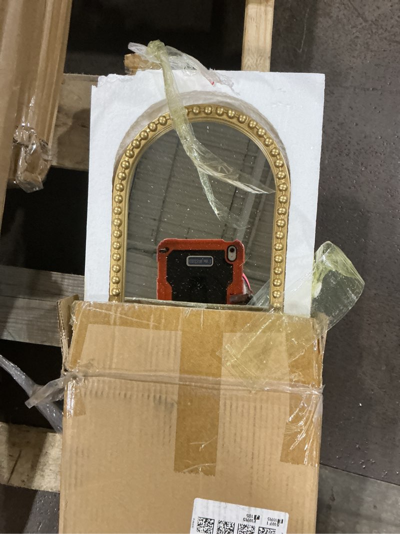 Condition photo showing Good Condition for Long Skinny Mirror for Wall,Gold Narrow Oval Mirror for Entryway Bath,Metal Frame with Gold Decor Mirrors,7.9X 44 Gold-1pack 44 inches Length x 7.9 inches Width