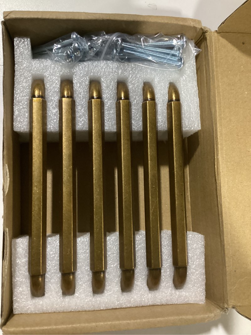 Condition photo showing Good Condition for Goo-Ki 6 Pack 5 Inch ?128mm? Hole Center Cabinet Pulls Antique Brass Zinc Alloy Kitchen Drawer Pulls Drawer Handles 5.5 Inch Length 2201-GT-128 5 Inch Hole Centers Antique Brass