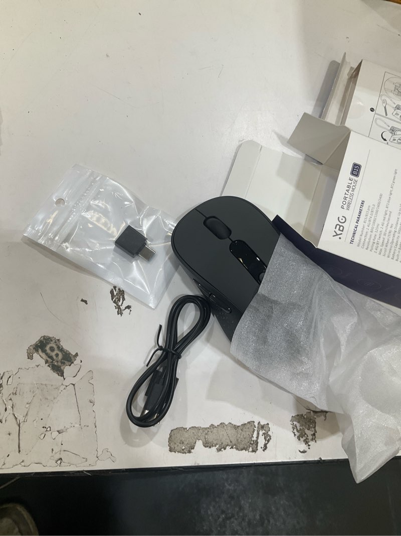 Condition photo showing Good Condition for xbg b15pro wireless bluetooth mouse, bluetooth 5.0/4.0 & 2.4g tri-mode, type-c rechargeable with led screen display, ergonomic silent click for laptop/pc/tablet, multi-device & office use b15 pro-black