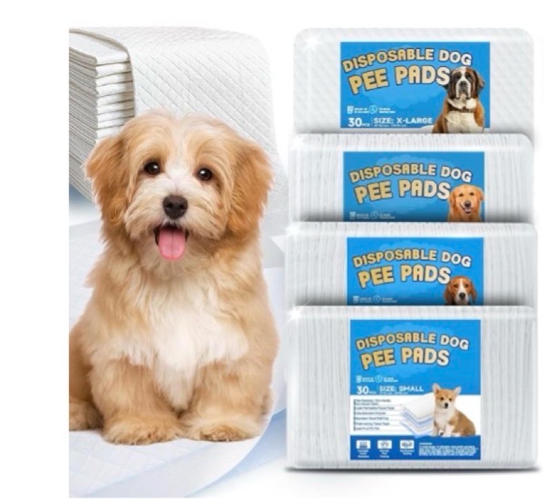 (Exp Date : 2028/07/04) MY BFF LOVE Wee Wee Pads for Dogs, Premium Puppy Pads with 6-Layer Leak-Proof Design, Disposable and