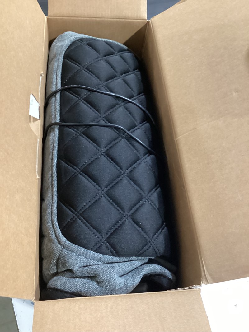 Condition photo showing Good Condition for comfier massage seat cushion, back massager with 8 vibration nodes & 5 modes, adjustable chair massage pad with heat for home office, heated chair pad,gifts for men,women dark black