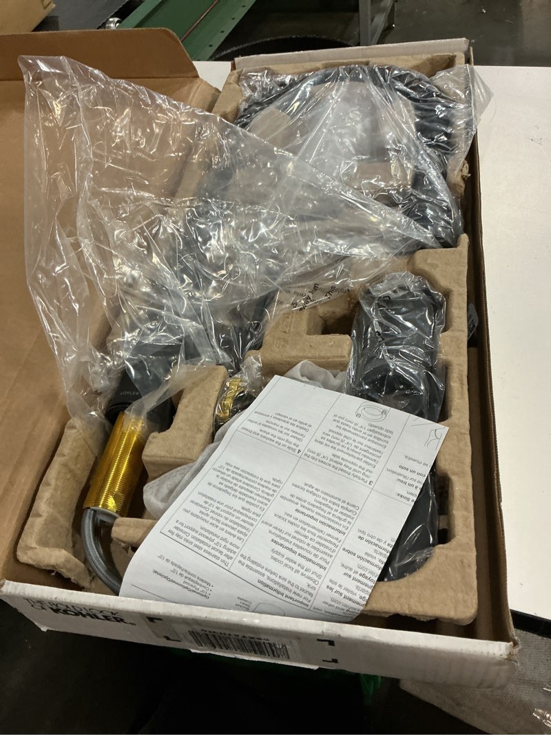 Condition photo showing Good Condition for kohler k-rec22745-sd-bl semi-professional kitchen sink faucets with soap dispenser, commercial kitchen faucets with pull down sprayer, matte black