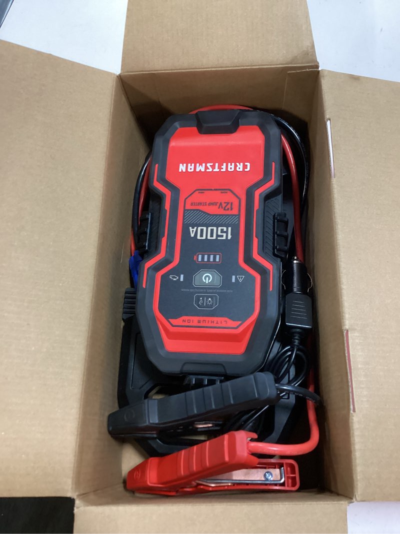Condition photo showing Good Condition for craftsman 1500-amp 12-volt portable car battery jump starter with digital display