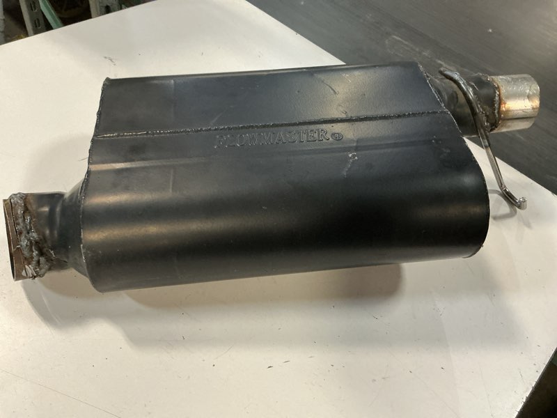 Condition photo showing As Is for  flowmaster 42543 chambered muffler 40 series 2.50 offset in and 2.50 offset out