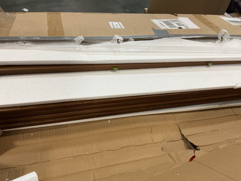 Condition photo showing As Is for Wire Shelf Covers, Bamboo Wire Rack Covers for Pantry, Closet (4pcs, 40" W x 16" D) 40"W x 16"D 4