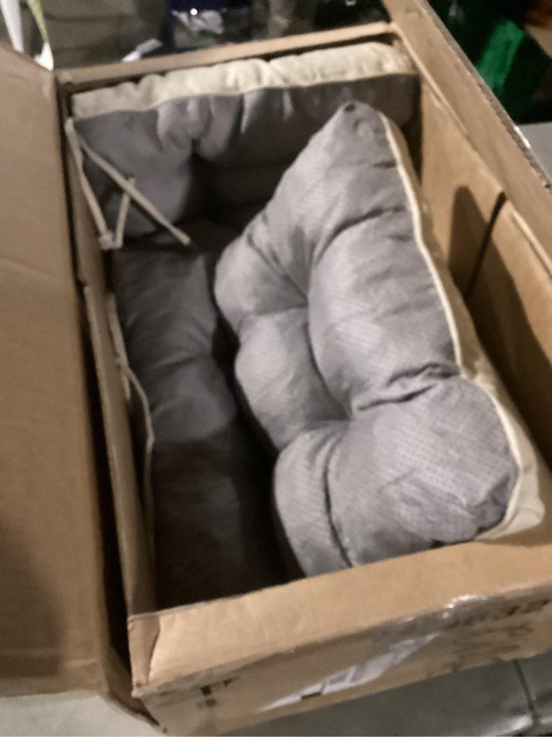 Condition photo showing As Is for Similar to photo) Chair Cushions for Dining Chairs, D-Shaped Seat Cushions with Removable Washable Cover and Ties, Chair Pads for Kitchen, Indoor Dining Room, Patio Chairs, 17'' x 16'', Set of 4, Beige Beige 4 Count(Pack of 1)