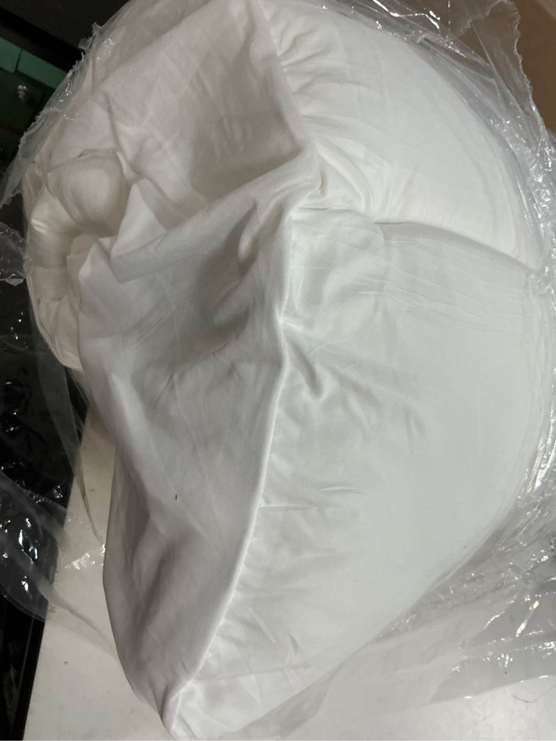 Condition photo showing As Is for mattress topper king for back pain, extra thick mattress pad cover, plush pillow top, deep elastic pocket, white king white