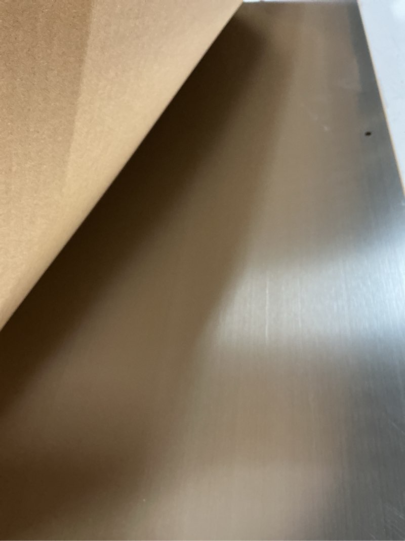Condition photo showing As Is for 30" x 16" thicken heavy range hoods stainless steel backsplash,panel splatter guard for stovetop,6 pre drilled holes for easy installation,keep the walls clean, bright and beautiful (30" x 16")