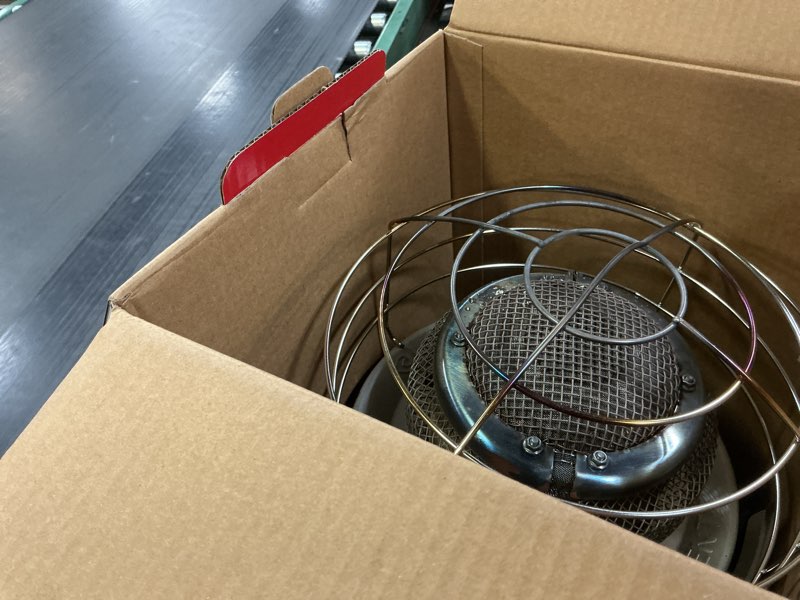 Condition photo showing item condition for Mr. Heater Brand 45 000 BTU 540 Degree Outdoor Safety Propane Tank Top Space Heater