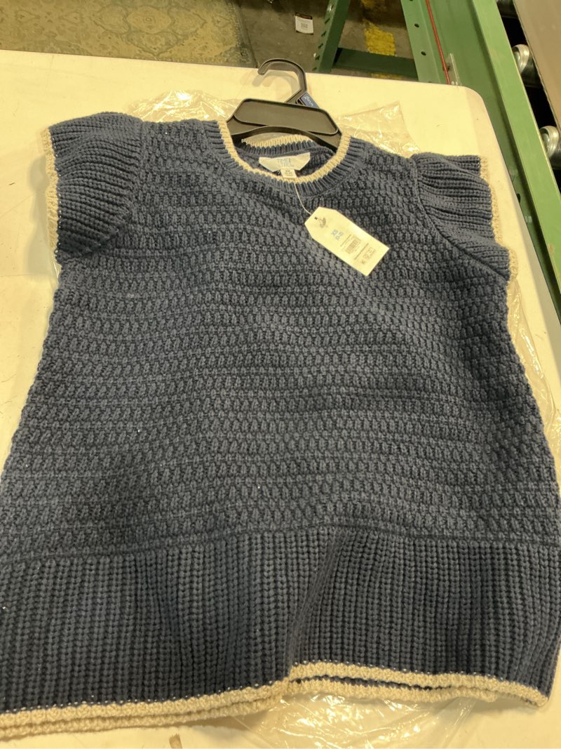 Condition photo showing New/Like New for xs time and tru women's flutter sleeve sweater, lightweight, sizes xs