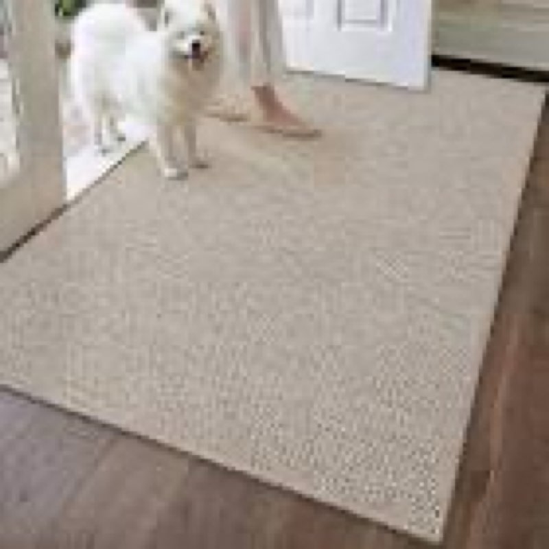 hearthcraft ultra thin front door mat, 32x48 rug for entryway indoor, non-slip low profile doormat w