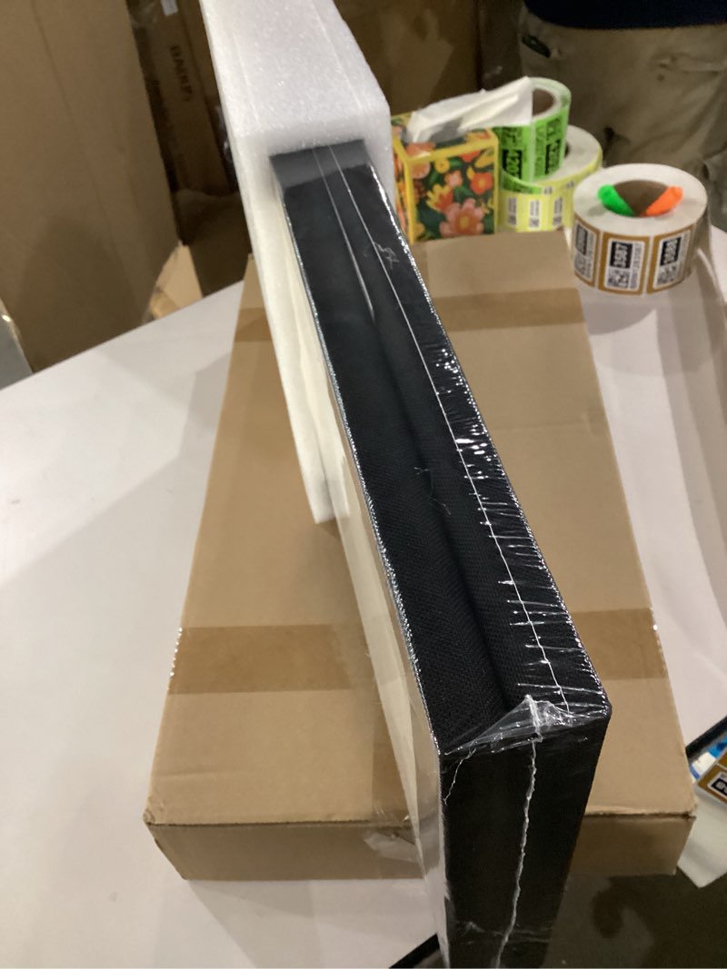 Condition photo showing New/Like New for 2 PCS Acoustic Panels, 24 x 12 Inches Fabric Soundproof Wall Panels, Decorative Acoustic Wall Panels, Sound Absorbing Panels for Room,Home Theater,Studio (Black) 60x30cm x2pcs Black