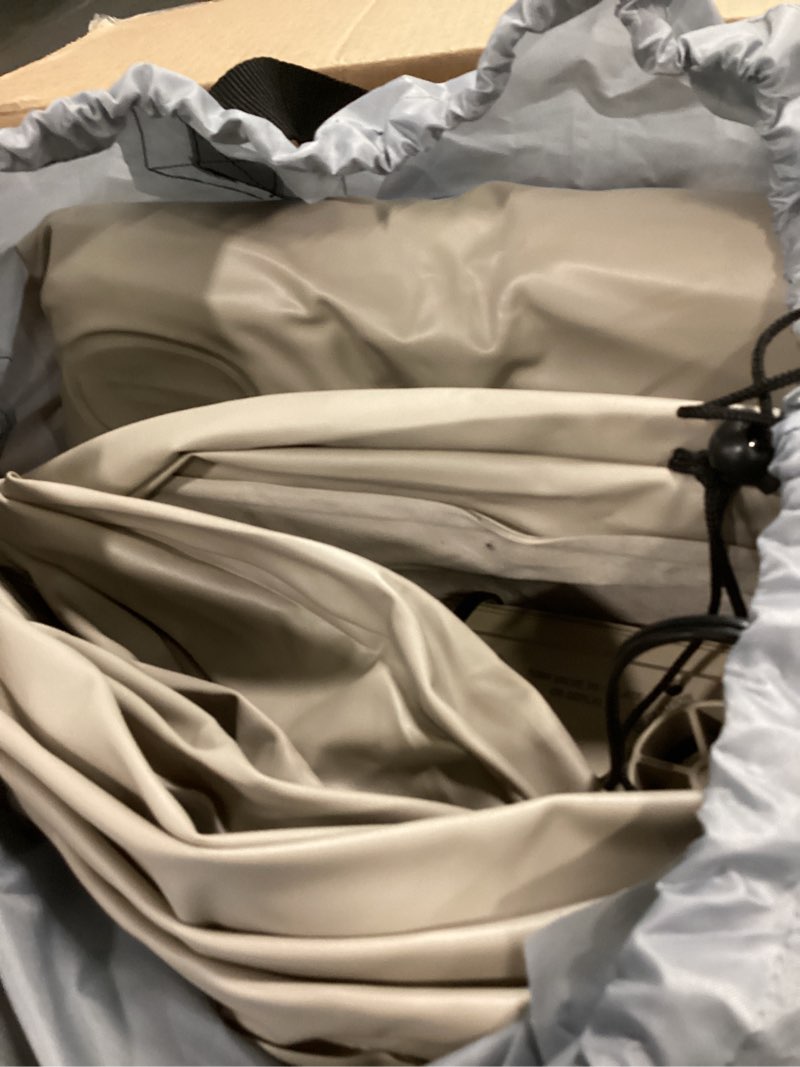 Condition photo showing As Is for King Koil Luxury Air Mattress 20in Full Size Beige with Built-in Pump for Home, Camping & Guests-Inflatable Airbed Luxury Double High Adjustable Blow Up Mattress, Durable - Portable and Waterproof Beige Full 20"