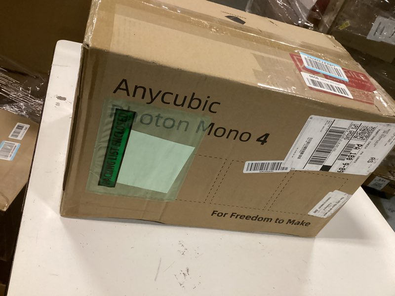 Condition photo showing As Is for ANYCUBIC Photon Mono 4, Resin 3D Printer with 7'' 10K Mono LCD Screen, Stable LighTurbo Light Source and 70mm/h Fast Printing, Print Volume 6.04'' x 3.42'' x 6.49''