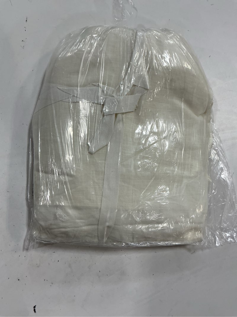 Condition photo showing Good Condition for european linen curtain, 48x120, ivory