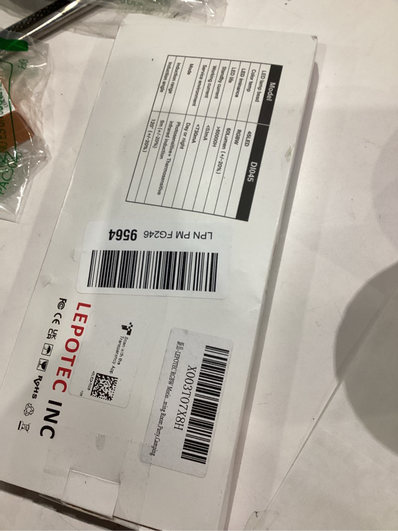 Condition photo showing Good Condition for LEPOTEC RGBW Motion Sensor Night Light, 10'' Wireless Under Cabinet Lights LED Colored Sensor Lights Gift with Dimmable Brightness for Home Décor,Cabinet,Kitchen,Bedroom,Gaming Room,Party,Camping Silver-RGB 10'' 45RGB(2 Pack)