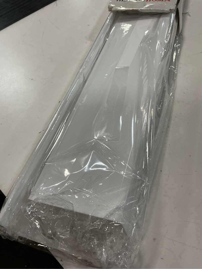 Condition photo showing Good Condition for 18 inches white acrylic wall display shelf 2 pack, wall shelves organizer for books, bottles, small plants, picture frames, spice, wine, décor, figures white 18 inch