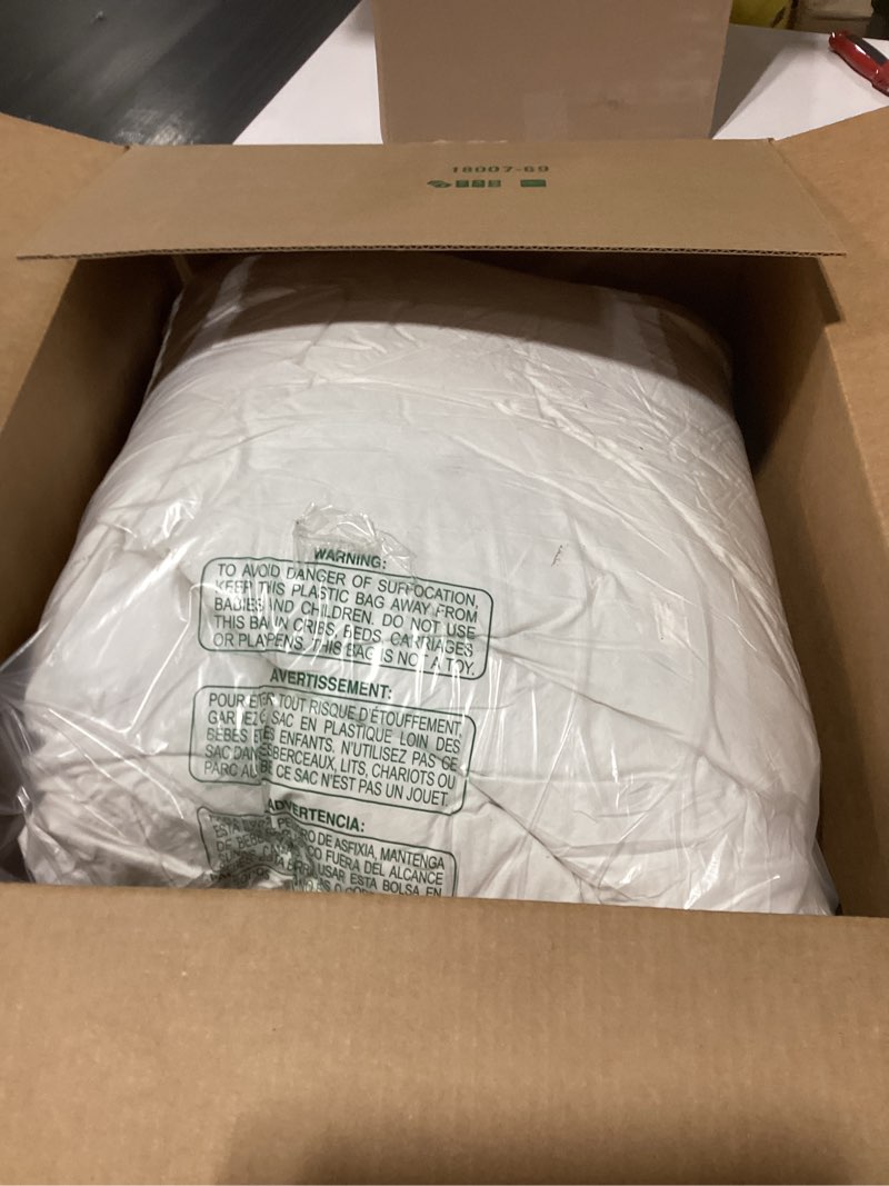 Condition photo showing New/Like New for BPC Heavyweight Organic Feather Down Comforter King Size, Hotel Luxury Extra Puffy Duvet Insert with 100% Cotton Cover and Puffy Feather Down Filling, for Winter, Ivory White, 106x90 Inches King White/Heavyweight