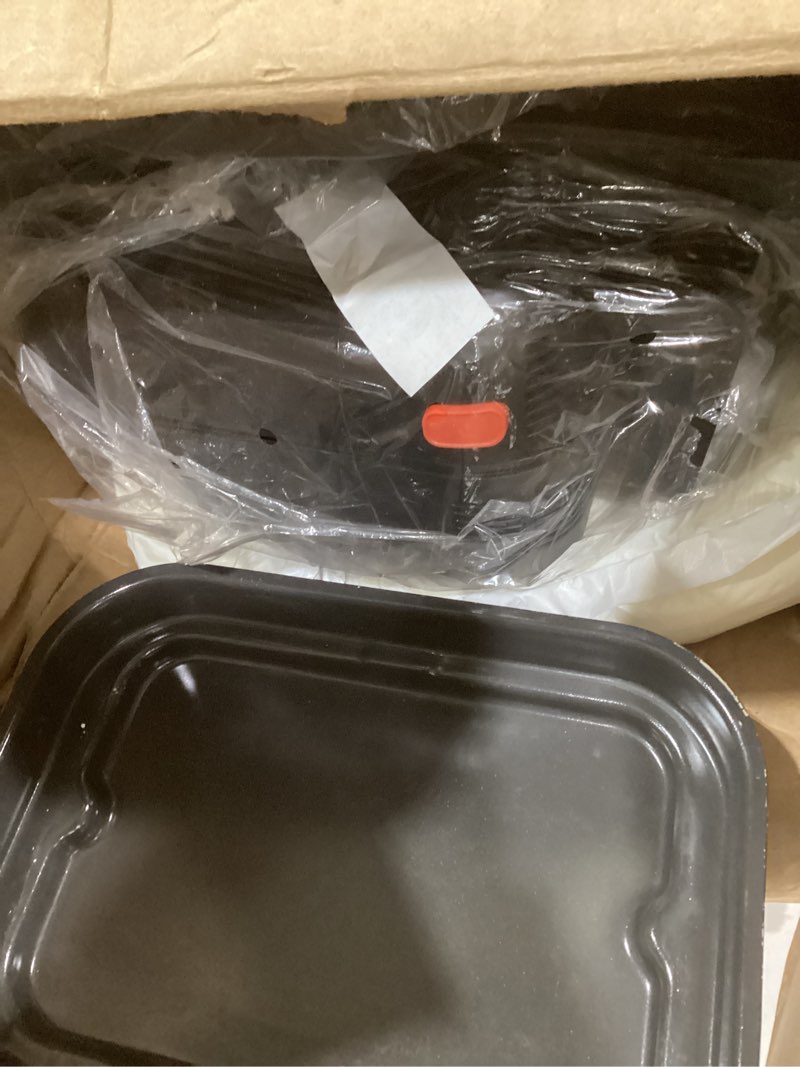 Condition photo showing As Is for Ninja IG651 Foodi Smart XL Pro 7-in-1 Indoor Grill/Griddle Combo, use Opened or Closed, Air Fry, Dehydrate & More, Pro Power Grate, Flat Top, Crisper, Smart Thermometer, Black 7-in-1 With Thermometer