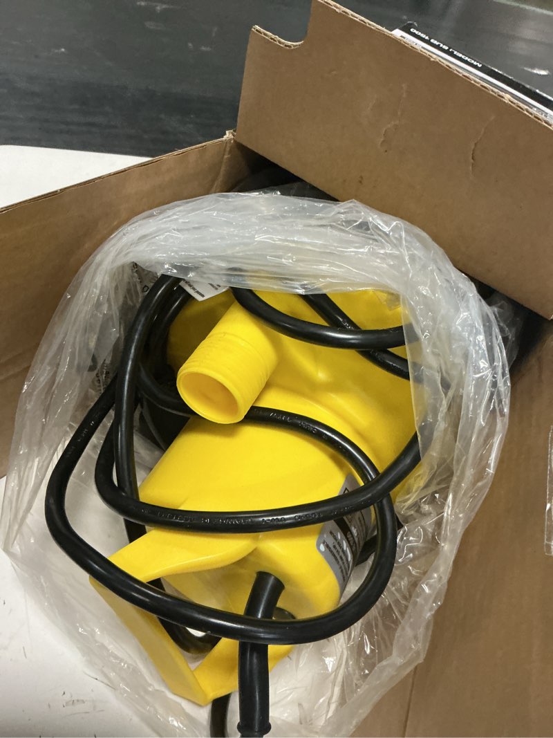 Condition photo showing Good Condition for submersible sump pump 1/4 hp 1500gph utility pump thermoplastic electric portable transfer water pump with 10-foot cord for pool tub garden pond draining tankless heater flushing