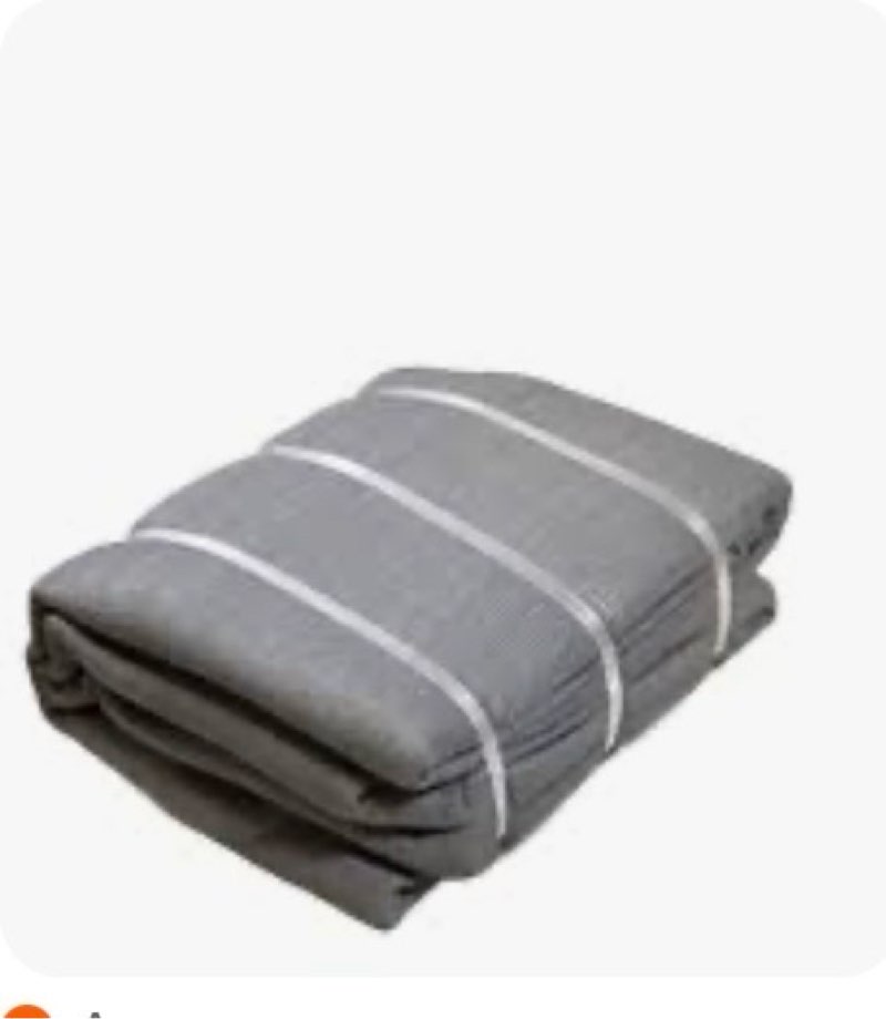 gray balcony privacy screen or shade mesh made from heavy-duty, UV-resistant HDPE fabric.