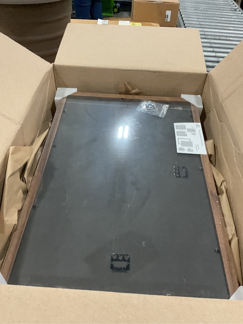 Condition photo showing New/Like New for enjoybasics 12x16 picture frame, display for 12 x 16 poster, wall gallery photo frames, brown, 2 pack brown 12x16