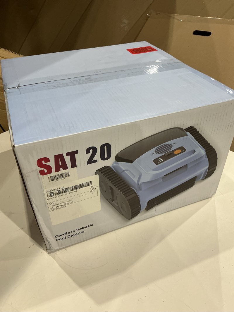 Condition photo showing New/Like New for cordless robotic pool cleaner -pool vacuum 180w brushless motor, 45,000pa suction, wall climbing, sonar navigation, 3 modes automatic pool robot for inground & above-ground pools up to 2150 sq. ft. gray
