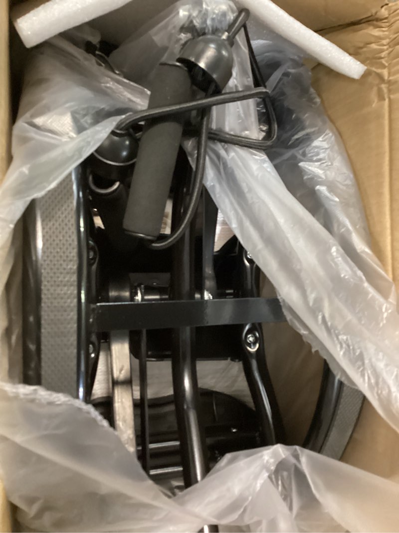 Condition photo showing As Is for the rock stepper side to side, u-shaped low-impact mini stepper, quiet lateral rocking step machine, compact stair stepper for home workout & leg glut black