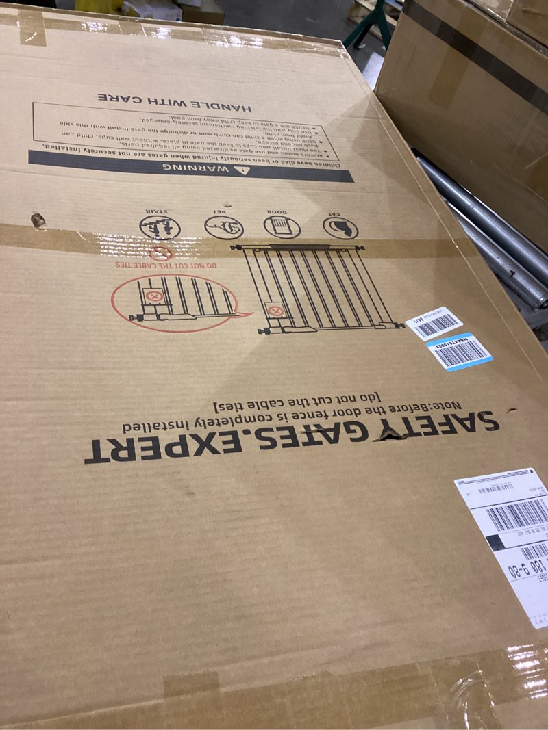 Ulifemate 51.18" Extra Tall Cat Gate for Door Way Auto Close, 30"-40" Adjustable Width Pet Gate with