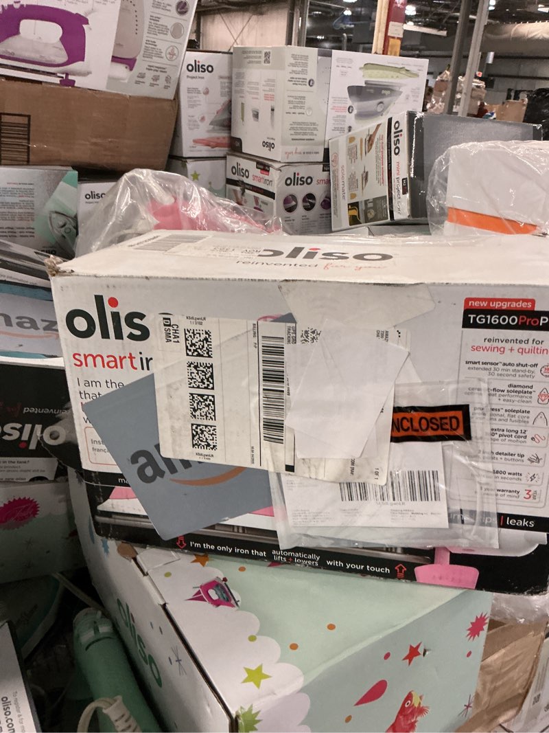 Condition photo showing New/Like New for oliso tg1600 proplus auto-lift steam iron, quilting sewing & clothes, 1800w
