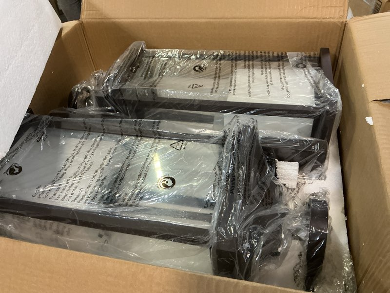 Condition photo showing Good Condition for 23” extra large 3-light oil rubbed bronze outdoor light fixtures 2 pack, ip65 waterproof vintage outside lights for house brown front porch light lanterns exterior coach lights, e12 vintage bronze 2-pack/no sensor