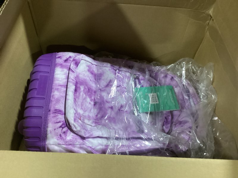 Condition photo showing Good Condition for Travelers Club Rolling Backpack, Purple tie, 20 Inch with Laptop Compartment