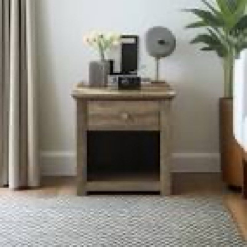 Tevrat 20.8” 1 drawer nighstand with drawer and open compartment 