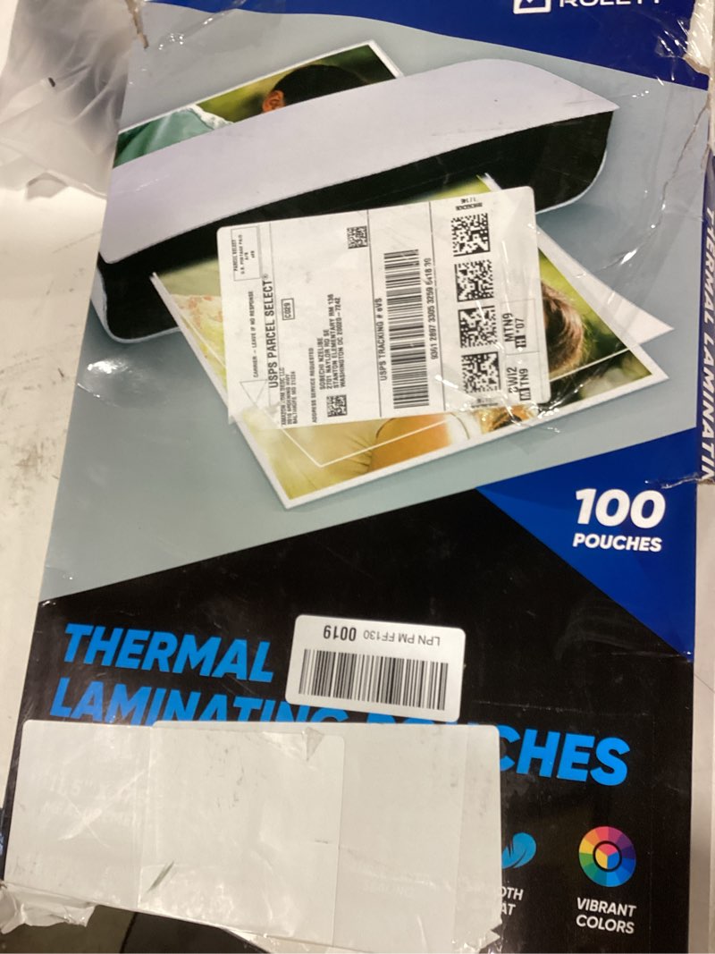 Condition photo showing As Is for Laminating Sheets, 100 Pack Laminating Pouches Holds 11 x 17 Inch Sheets, 3 Mil Laminate Sheets 11.5 x 17.5 Inch for Laminator, Clear A3 Thermal Laminating Pouches with Round Corner