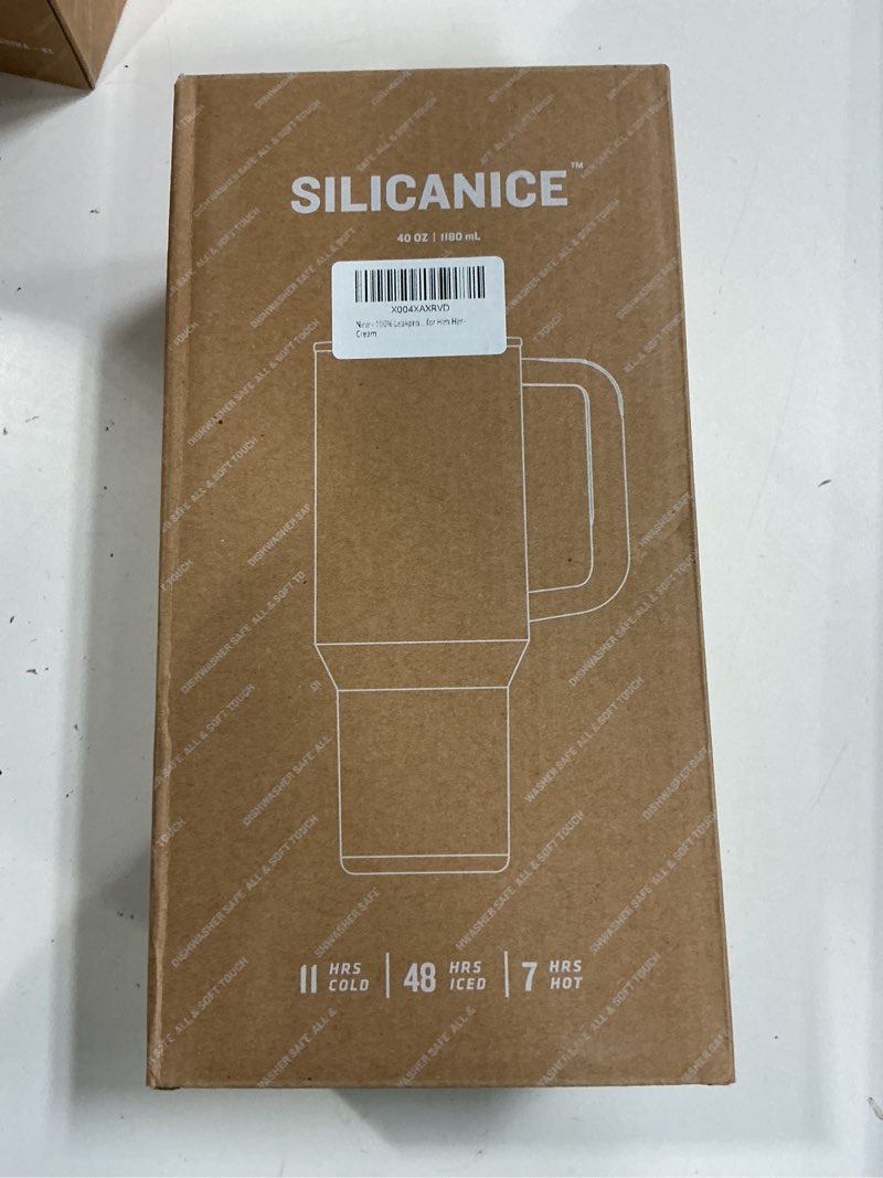 Condition photo showing New/Like New for for travel & gym – never drink from a moldy lid again: 40oz hygienic tumbler, 100% leakproof lid & removable foldable spout. reinforced base, fits cup holders - cream cream 40 ounces ( color is white )