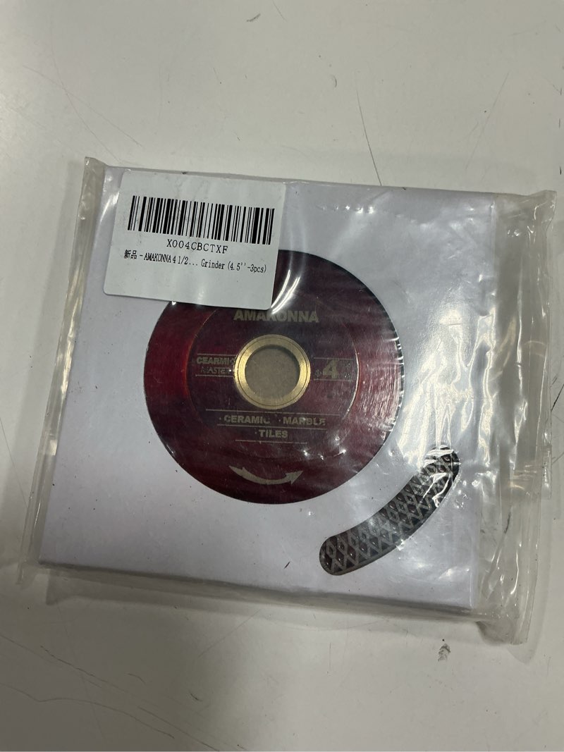 Condition photo showing New/Like New for 4 1/2 Inch Diamond Saw Blades, Diamond Blade for Tile, Granite, Stone, Dry/Wet Cutting for Angle Grinder (4.5''-3pcs)