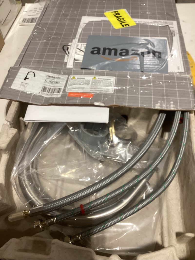 Condition photo showing Good Condition for hansgrohe Talis S² Stainless Steel High Arc Kitchen Faucet, Kitchen Faucets with Pull Down Sprayer, Faucet for Kitchen Sink, Magnetic Docking Spray Head, Stainless Steel Optic 14877801 Stainless Steel Optic 1.75 HighArc