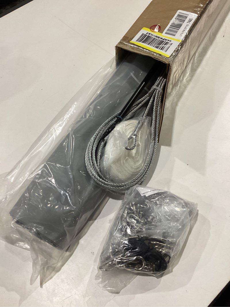 Condition photo showing New/Like New for Windscreen4less 3' x 12' Retractable Sun Shade Canopy Cover Sliding Wave Shade Sail for Pergola Patio Deck Yard Gazebo Outdoor (Light Gray)