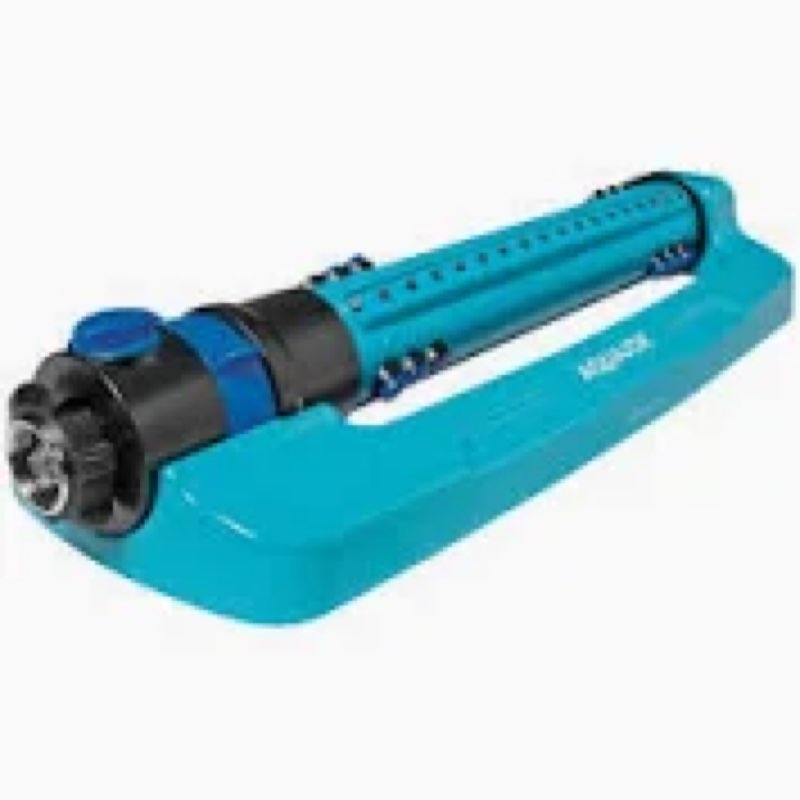 Aqua Joe SJI-OMS20 Jumbo Oscillating Sprinkler with Adjustable Spray and Metal Base, Up to 4,400-Squ