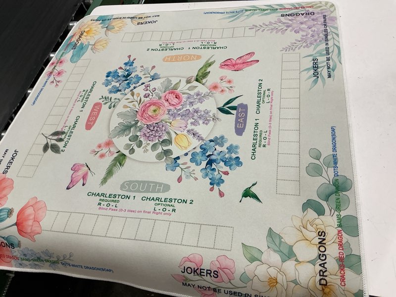 Condition photo showing Good Condition for mahjong mat for table with drawstring bag/31.5inch/american mahjong table cloth with rules mats,noise reduction anti-slip game mat for table,for mahjong/poker/board games/card games/dominoes