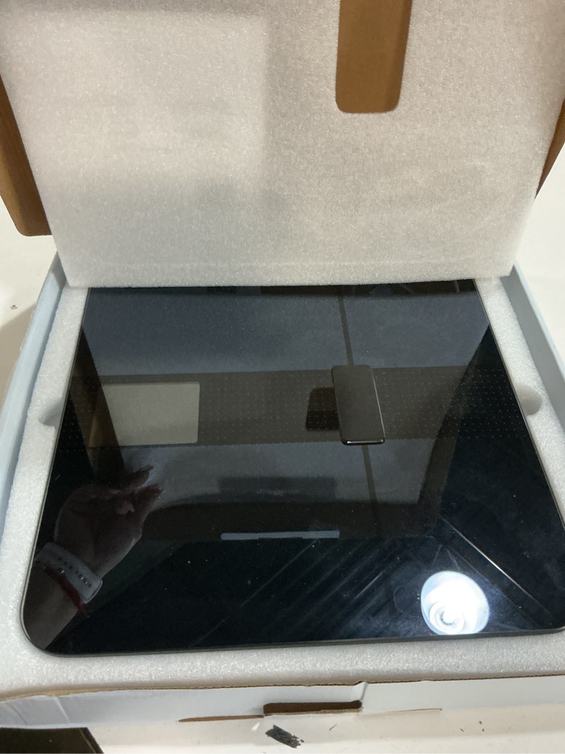 Condition photo showing Good Condition for etekcity fsa&hsa eligible smart scale for body weight fat, digital weighing machine for accurate bmi muscle mass composition, apple health compatible fitness equipment,tft,?tempered glass,black black-color screen ?11.8 x 11.8 inches