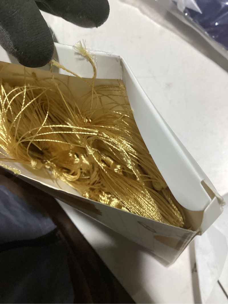 Condition photo showing Good Condition for creatrill 100 pcs gold mini tassels 13cm/5 inch with loops for bookmarks, jewelry making, diy projects