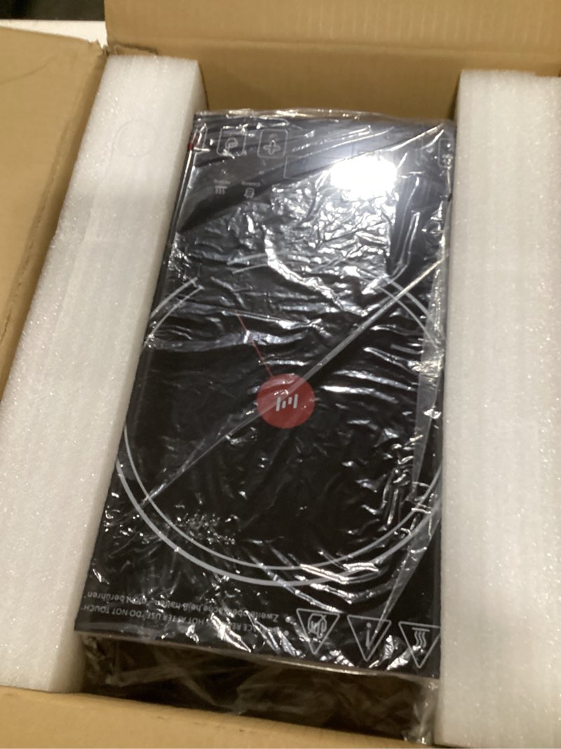Condition photo showing Good Condition for electric cooktop, portable electric cooktop 1800w single burner stove with led touch screen, 8 power & 8 temperature levels, timer, 110v-120v hot plate for home camping black single electric cooktop