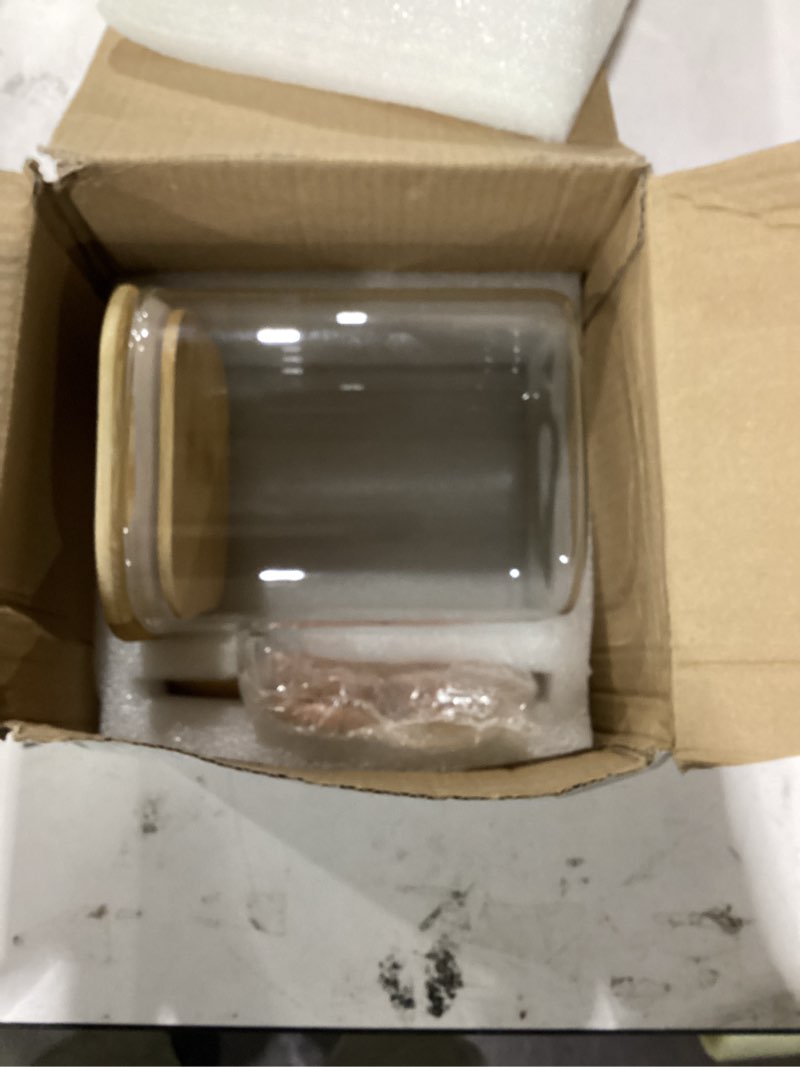Condition photo showing New/Like New for brown sugar keeper containers, food storage jars with 4 terra cotta brown sugar savers, lids and a spoon, suitable for storing food/spices/candies/coffee beans(glass,0.9qt/30oz/850ml) gl-850ml